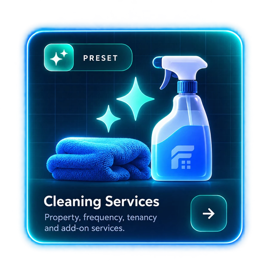 Preview artwork for ForgeRate’s Cleaning Services preset