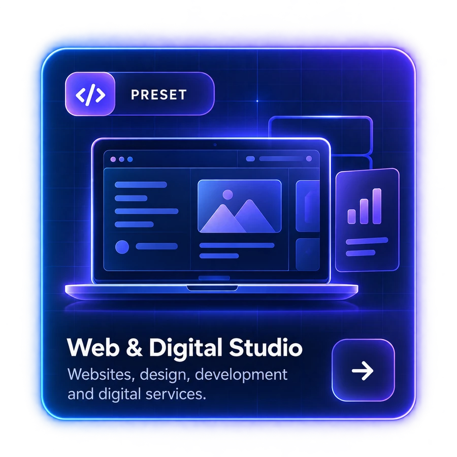 Preview artwork for ForgeRate’s Web & Digital Studios preset