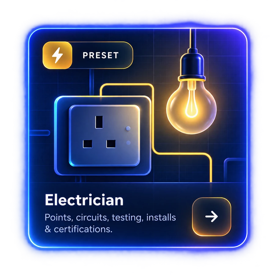 Preview artwork for ForgeRate’s Electricians preset